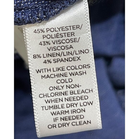 Loft Julie Trouser Blue Size 14 Short Dress Slack Pants Workwear Office - Picture 7 of 8